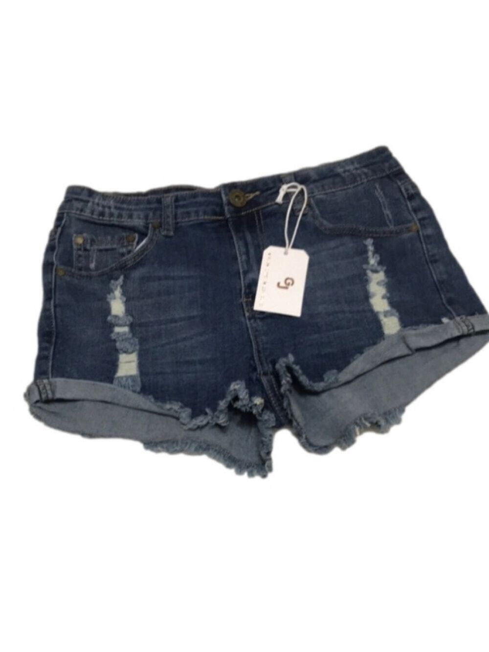 NWT GOGO Distressed Jean Shorts Size 7